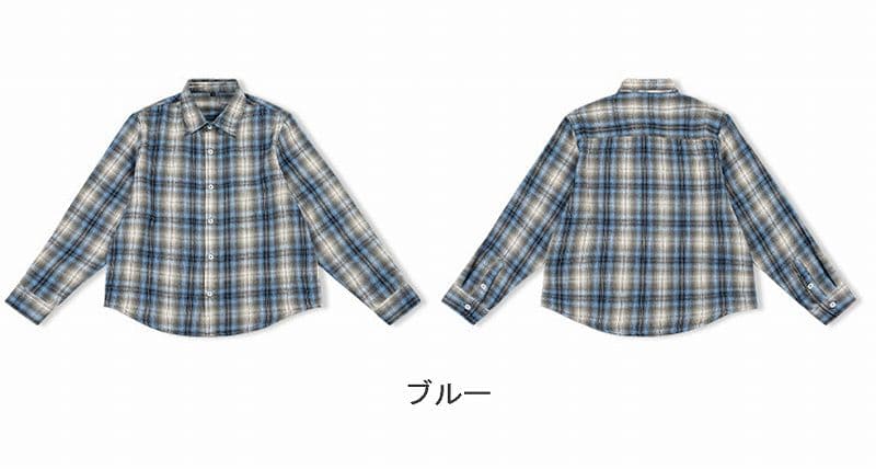メンズ シャツ チェック柄長袖シャツ男女兼用ストリート系春秋新作