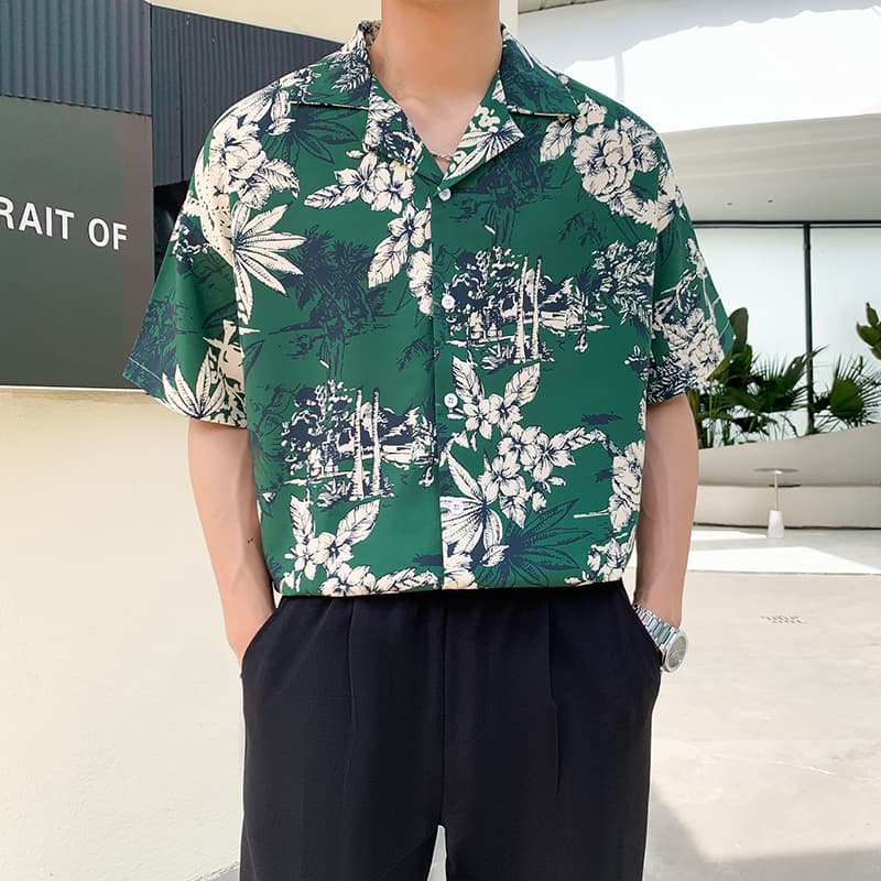 シャツ メンズ アロハシャツ 南国花園リゾートアロハシャツ