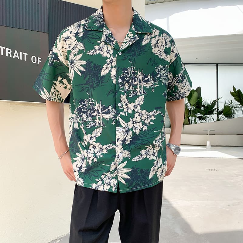 シャツ メンズ アロハシャツ 南国花園リゾートアロハシャツ