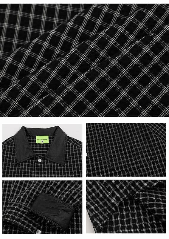 メンズ シャツ チェック柄長袖シャツ 男性用春秋新作全2色