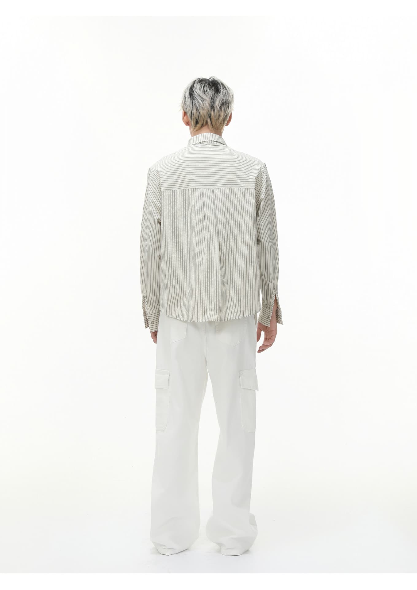 メンズ シャツ メンズ ストライプ柄シャツ 春秋新作