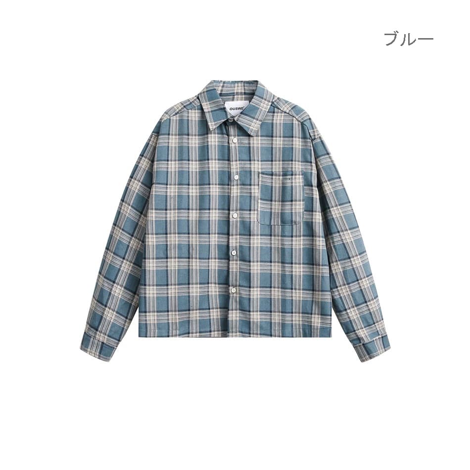 メンズ シャツ メンズ チェック柄 長袖シャツ