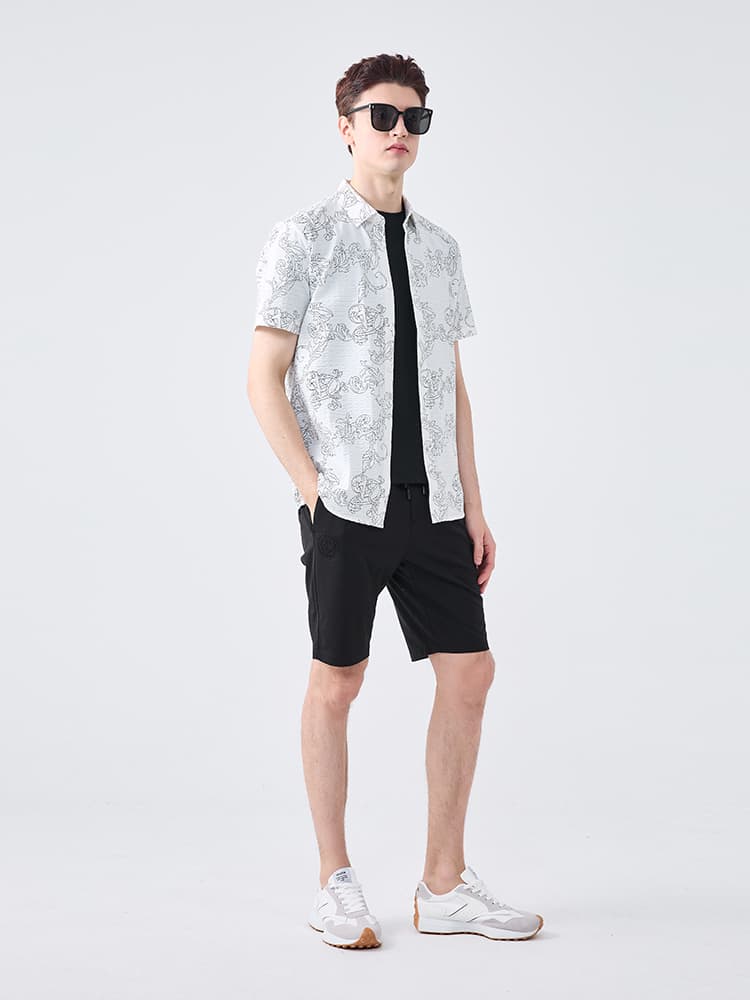 シャツ メンズ アロハシャツ 洗練唐草模様アロハシャツ