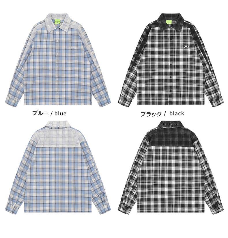 メンズ シャツ メンズ ヴィンテージ風チェックシャツ全2色