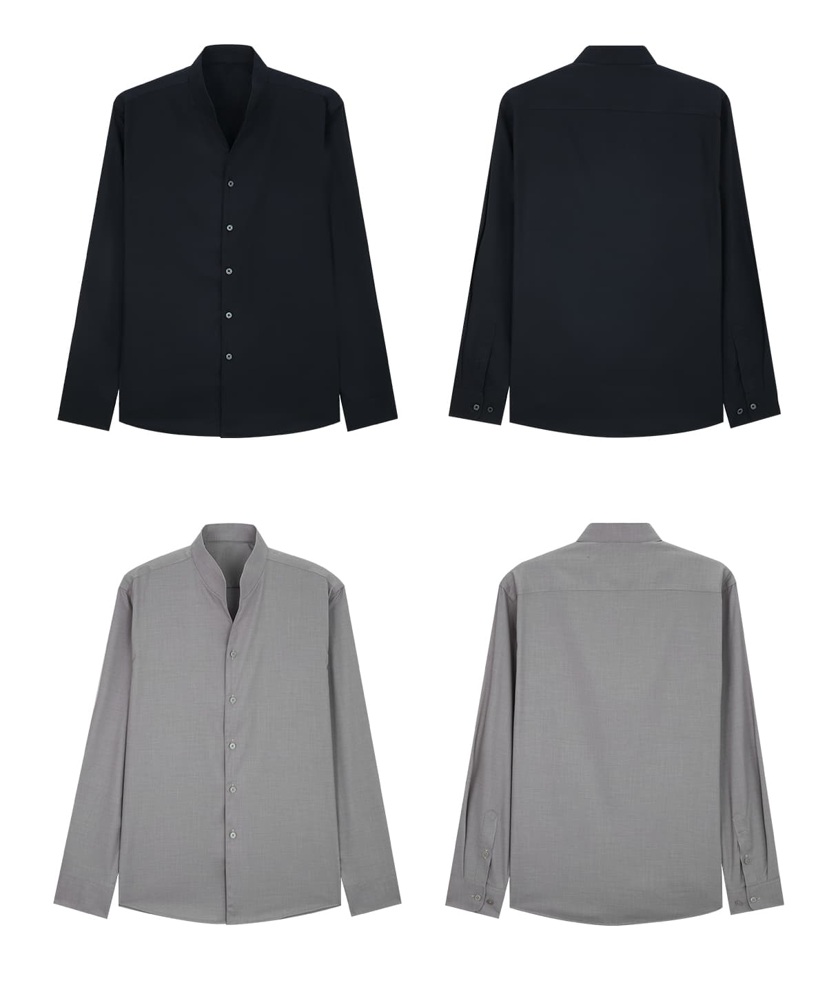 シャツ メンズ スタンドカラーシャツ 上質なシルエット