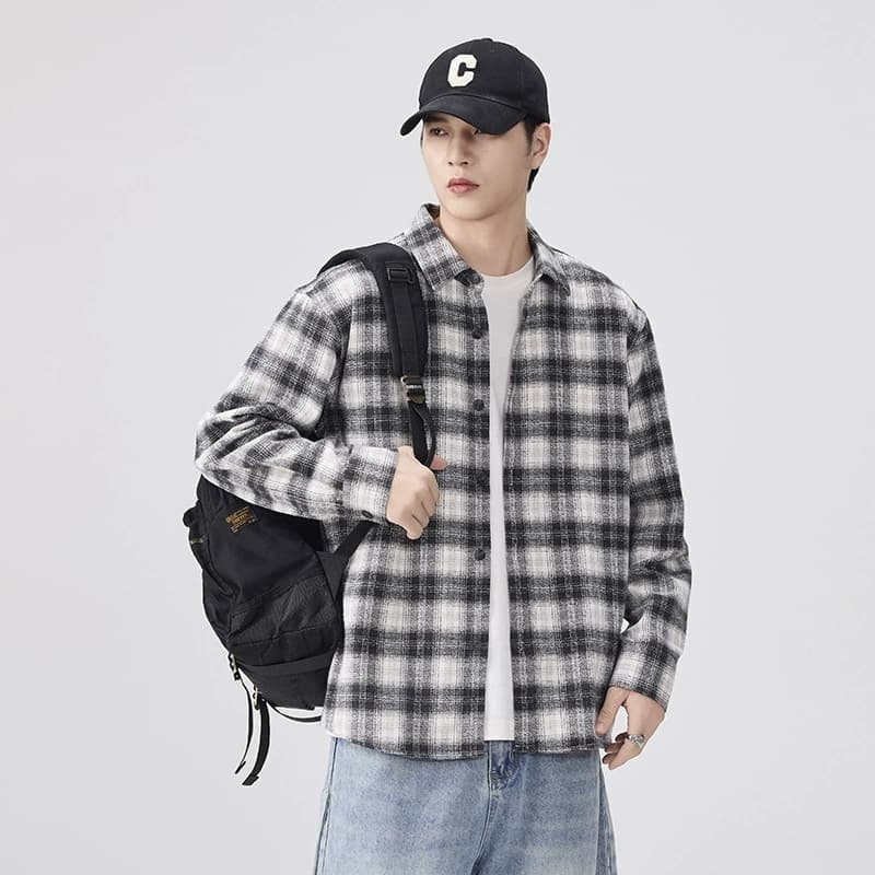 メンズ シャツ メンズ チェック柄シャツ 長袖 秋冬 カジュアル
