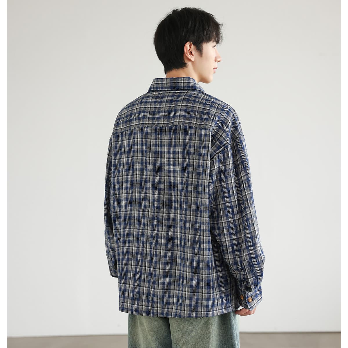 シャツ メンズ ネルシャツ クラシック格子模様ネルシャツ