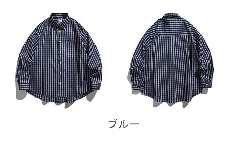 メンズ シャツ メンズ チェック柄 長袖シャツ 春秋 新作