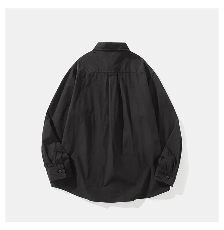 メンズ シャツ 無地長袖シャツ メンズ カジュアル 全3色