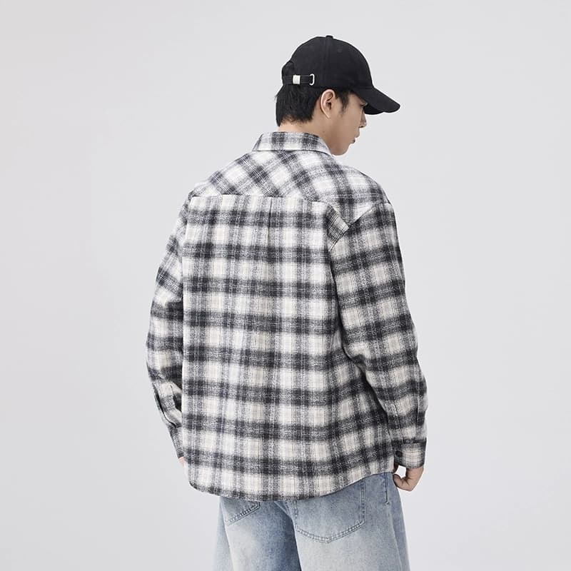 メンズ シャツ メンズ チェック柄シャツ 長袖 秋冬 カジュアル